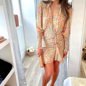 Ruched Detail Dress with soft ruffle detail